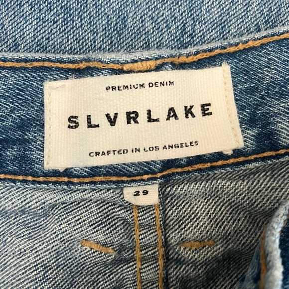 SLVRLAKE Women’s Distressed Beatnik High Waisted Blue Denim Jeans size 29 - Picture 7 of 9